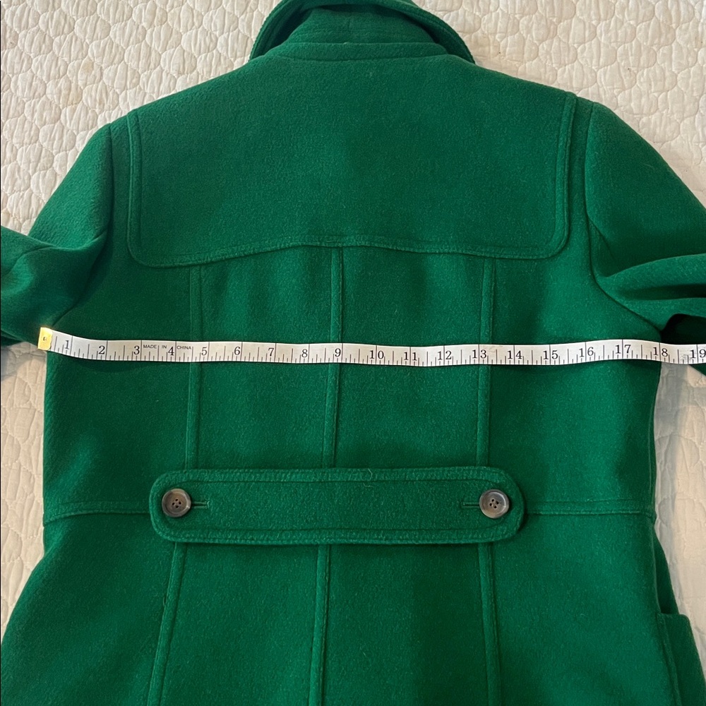 Talbots emerald green wool toggle coat - Picture 8 of 10